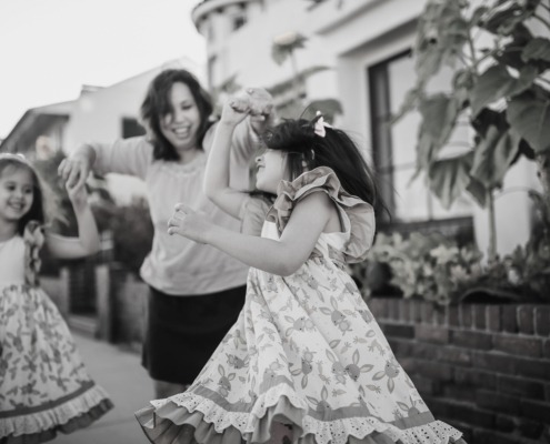 Working mom managing home and kids